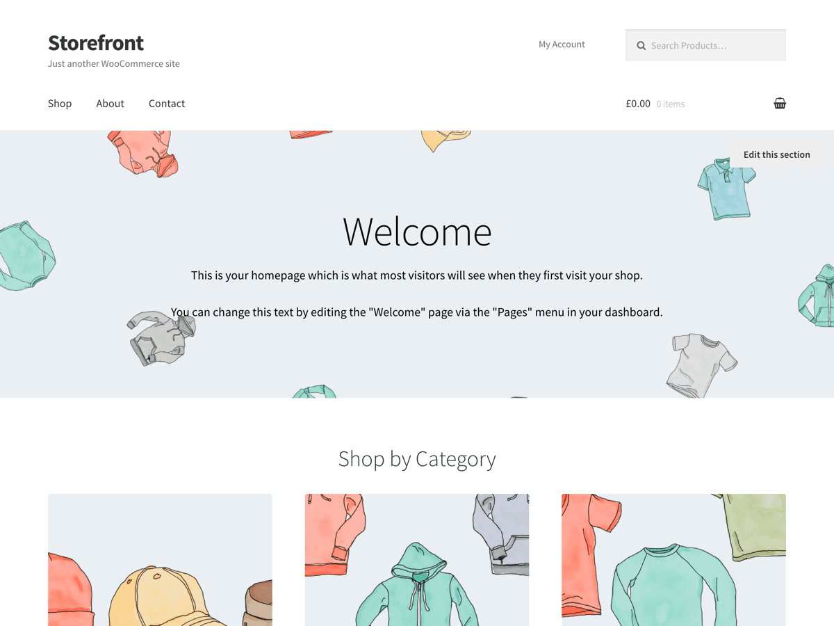 тема Storefront
